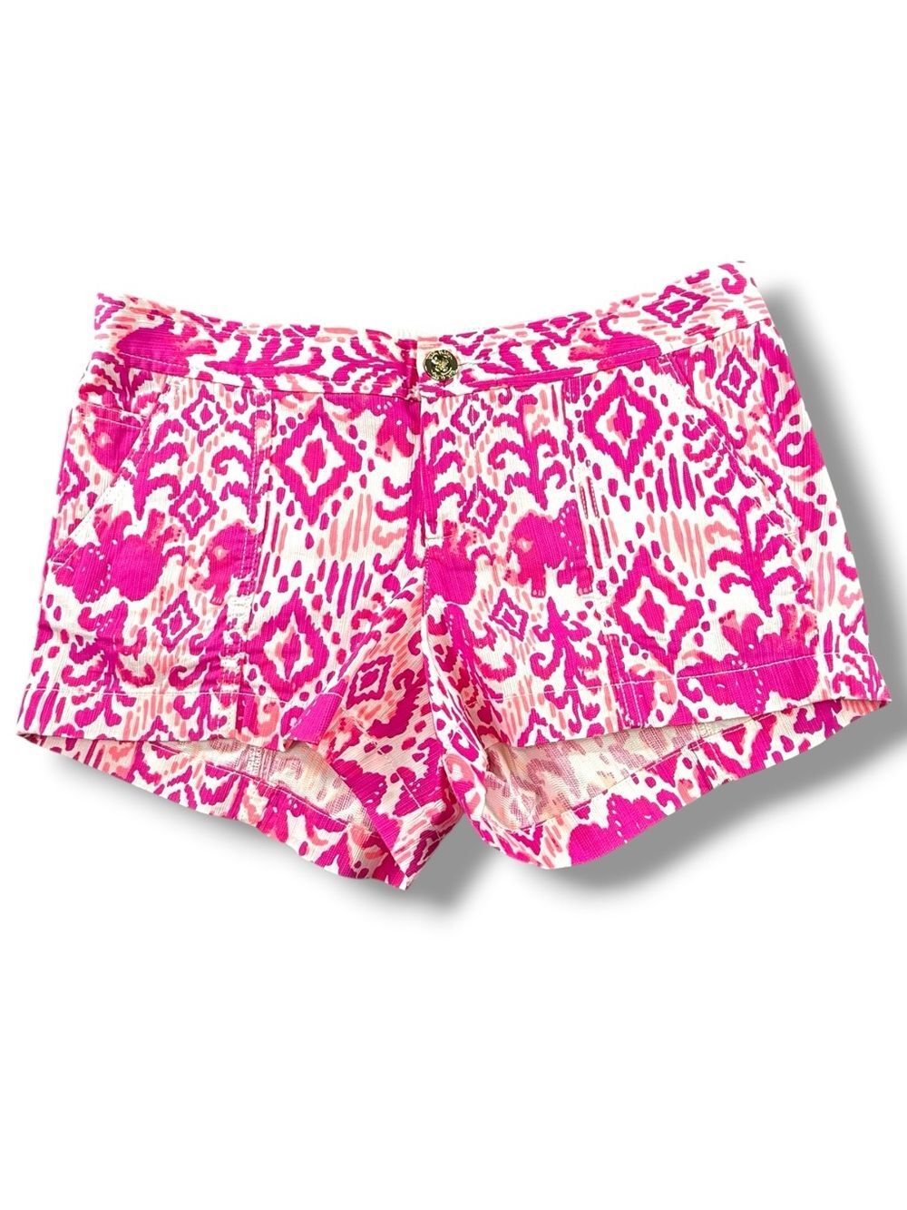 Lilly Pulitzer Liana Shorts Tons of Fun Magenta Size 2 Coastal Resort Festival